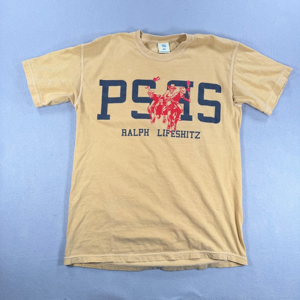 P&Q Philadelphia Ralph Lifeshitz vintage Philly Blunt Bear T-Shirt Tan M